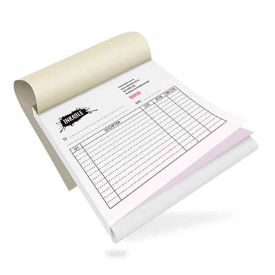 Receipts book printing